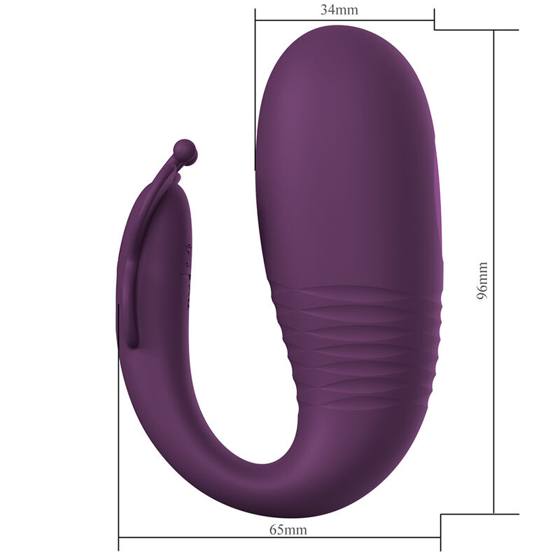 PRETTY LOVE - KLAY THRUSTING EGG VIBRATOR APP CONTROL PURPLE · Jucarii Cupluri (imaginea 5)