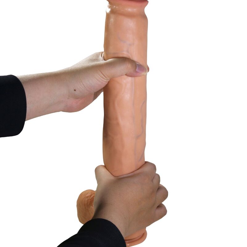 PRETTY LOVE - RAEL FLEXIBLE REALISTIC DILDO WITH SUCTION CUP 40 CM -Ø- 6 CM BROWN · Dildo & Stimulatoare (imaginea 6)