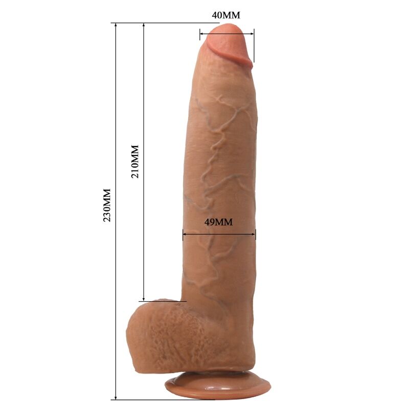 PRETTY LOVE - EVANDER FLEXIBLE REALISTIC DILDO WITH SUCTION CUP 23 CM -Ø- 4.9 CM · Dildo & Stimulatoare (imaginea 2)