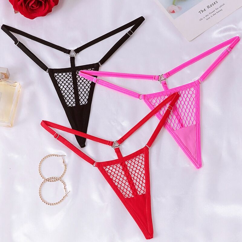 Chilirose-CR 4856 Tanga Micro din Plasă 4 CHILIROSE - CR 4856 RED FISHNET MICRO THONG S/M · Lenjerie Sexy Femei (imaginea 4)