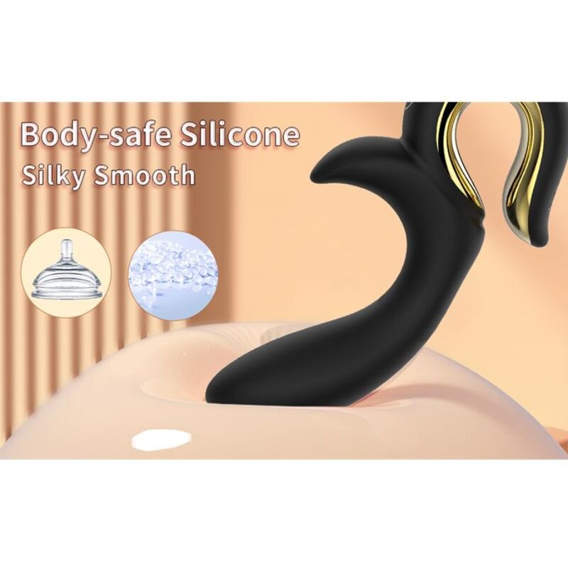Nalone-Lulu Vibrator Rabbit cu Împingere Negru 10 NALONE - LULU RABBIT VIBE WITH THRUSTING BLACK · Vibratoare (imaginea 10)