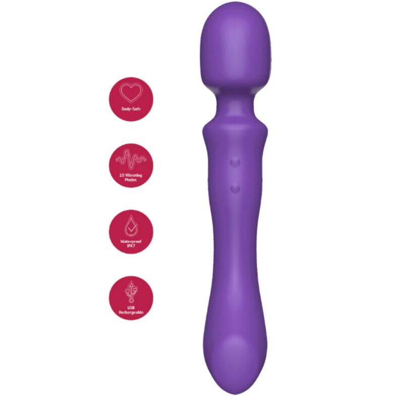 She.E.O-Wand Masaj Vibrator cu Două Capete Mov