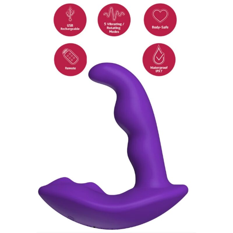 SHE.E.O - ROTATING VIBRATING ANAL STIMULATOR WITH REMOTE CONTROL - PURPLE · Jucarii Anale (imaginea 4)