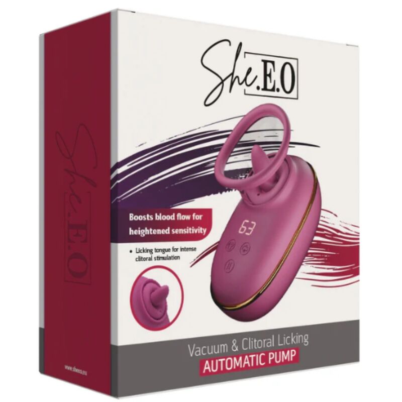 SHE.E.O - AUTOMATIC CLITORAL STIMULATING PUMP WITH LICKING EFFECT (PURPLE) · Vibratoare (imaginea 5)