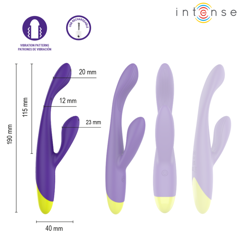 Intense-Paolo Vibrator Rabbit Punctul G și Clitoris 4 INTENSE - PAOLO RECHARGEABLE RABBIT STIMULATOR FOR G-SPOT AND CLITORIS · Vibratoare (imaginea 4)