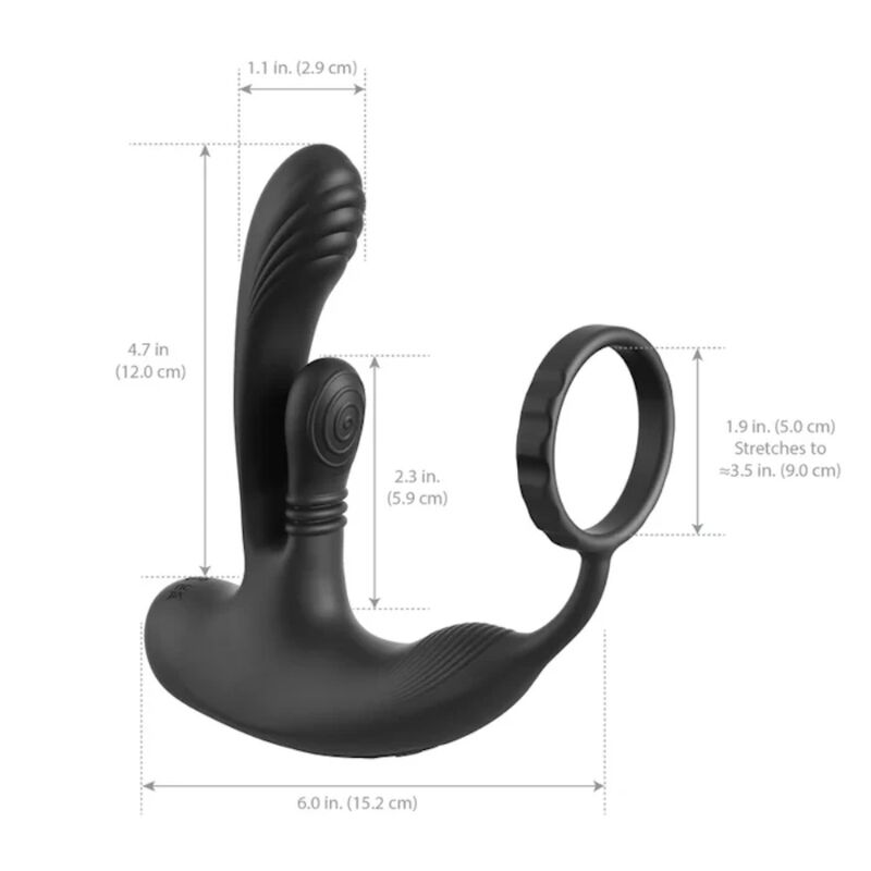 ANAL FANTASY ELITE - ASS-GASM INTIMOTION RECHARGEABLE ANAL & PERINEAL STIMULATOR — PIPEDREAMS · Inele & Mansoane Penis (imaginea 5)