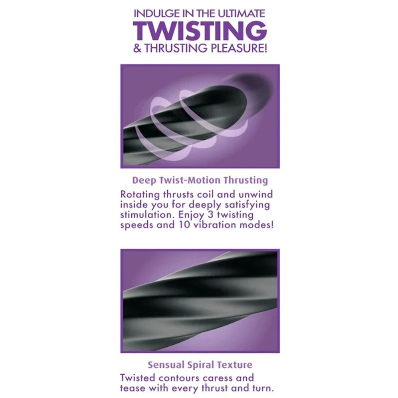 ANAL FANTASY ELITE - TWIST ECSTASY RECHARGEABLE ROTATING ANAL STIMULATOR — PIPEDREAMS · Jucarii Anale (imaginea 4)