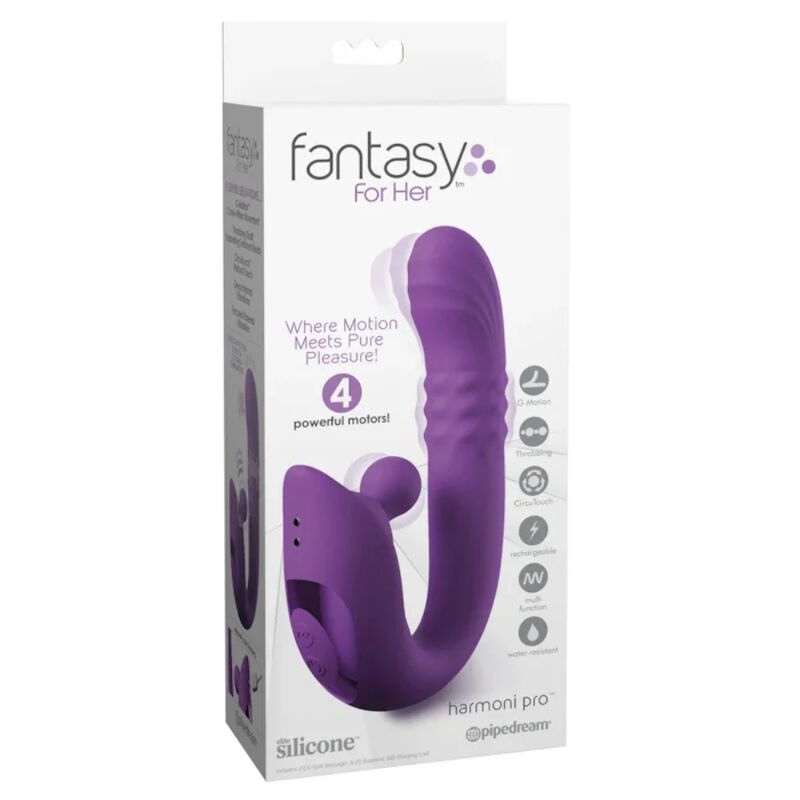 FANTASY FOR HER - HARMONI PRO PURPLE G-SPOT & CLITORAL RABBIT VIBRATOR — PIPEDREAMS · Vibratoare (imaginea 5)