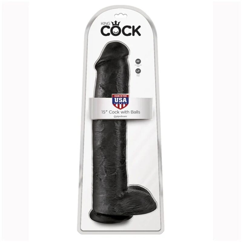 King Cock-Dildo Realist cu Testicule 38 cm Negru 4 KING COCK - REALISTIC DILDO WITH TESTICLES 38 CM BLACK — PIPEDREAMS · Dildo & Stimulatoare (imaginea 4)