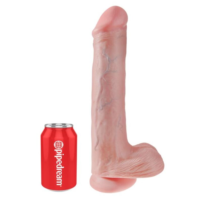 King Cock-Dildo Realist cu Testicule și Ventuză 38 cm 38 King Cock-Dildo Realist cu Testicule și Ventuză 38 cm