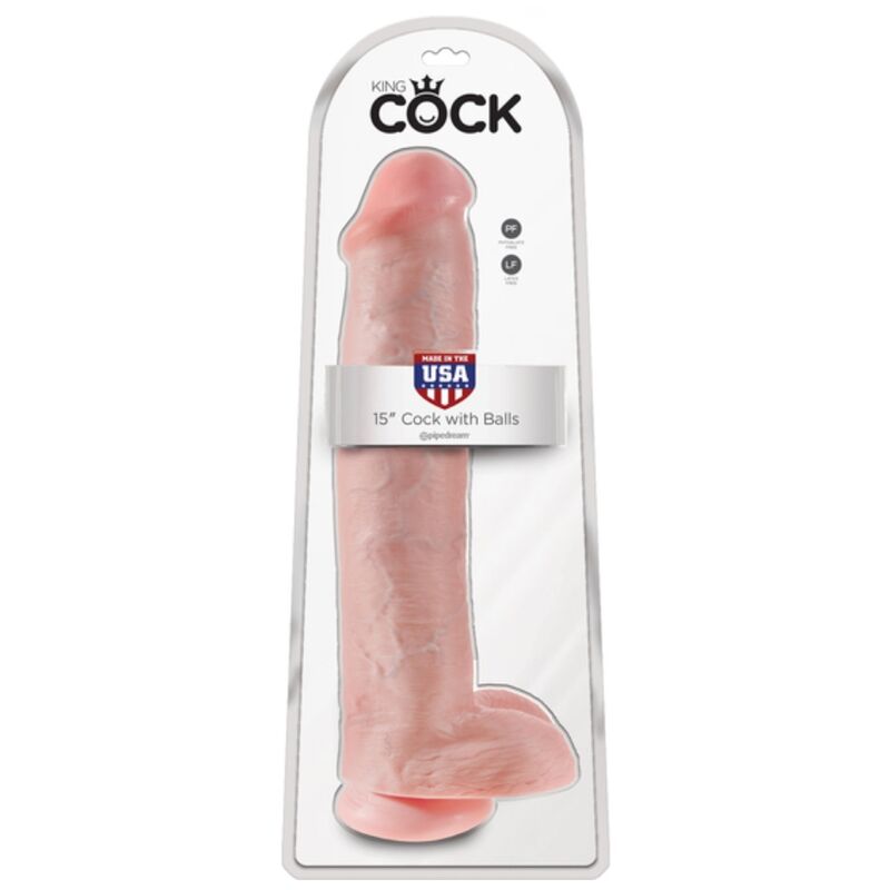 King Cock-Dildo Realist cu Testicule și Ventuză 38 cm 6 KING COCK - REALISTIC DILDO WITH TESTICLES AND SUCTION CUP 38 CM FLESH — PIPEDREAMS · Dildo & Stimulatoare (imaginea 6)