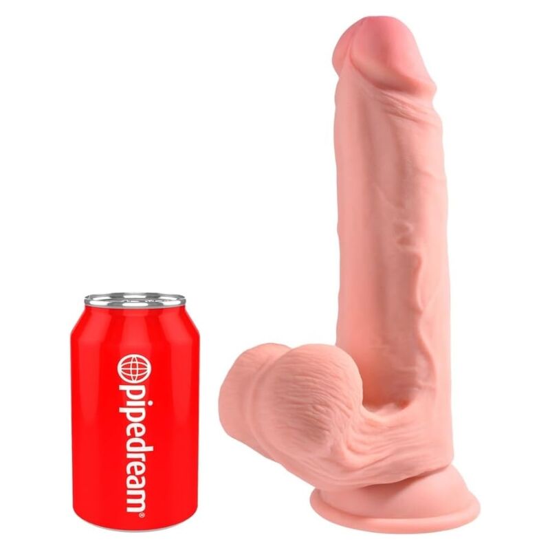 King Cock Plus-Dildo Triplă Densitate cu Testicule 23 cm 36 King Cock Plus-Dildo Triplă Densitate cu Testicule 23 cm