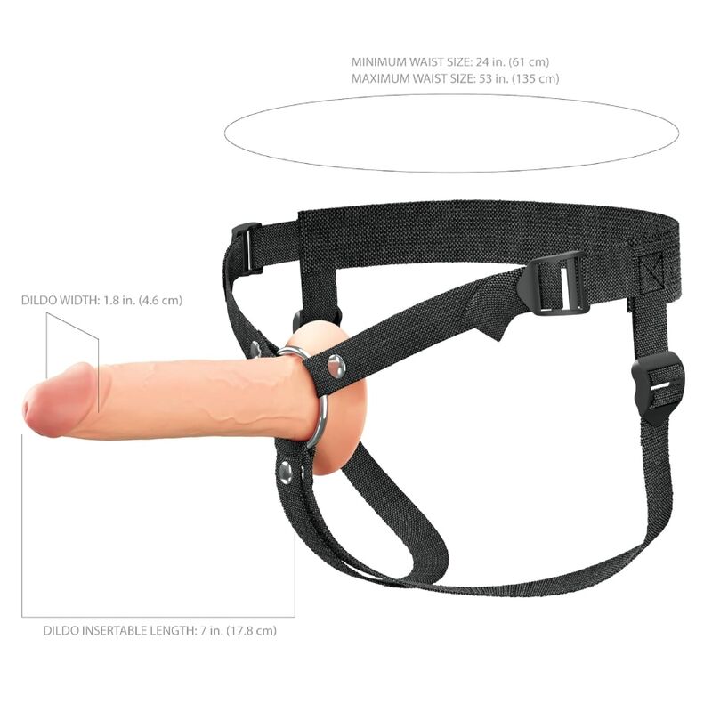 FANTASY X-TENSIONS ELITE - 17.8 CM HOLLOW SILICONE STRAP-ON — PIPEDREAMS · Strapon & Harness (imaginea 5)