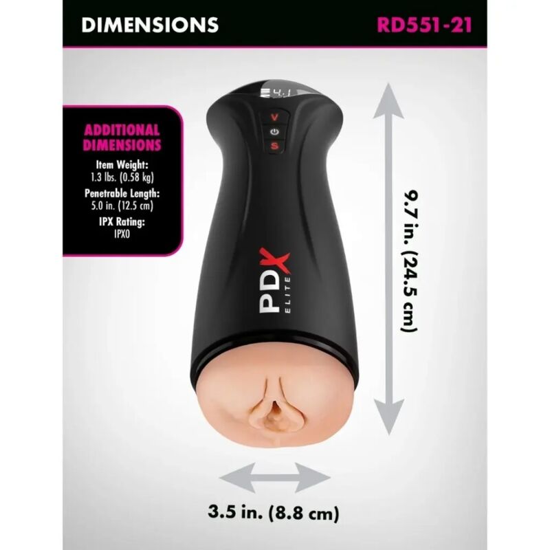 PDX Elite-Fap-Gasm Masturbator cu Sucțiune și Vibrație 6 PDX ELITE - FAP-GASM INTERMITTENT SUCTION & VIBRATION MASTURBATOR — PIPEDREAMS · Masturbatoare (imaginea 6)