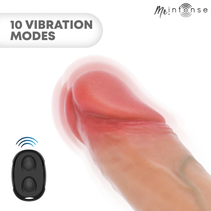Mr Intense-Arnold L Manșon Vibrator Penis cu Telecomandă 2 MR INTENSE - ARNOLD L VIBRATOR SILICONE PENIS SLEEVE WITH REMOTE CONTROL 16 CM -Ø- 4.5 CM — MR. INTENSE · Inele & Mansoane Penis (imaginea 2)