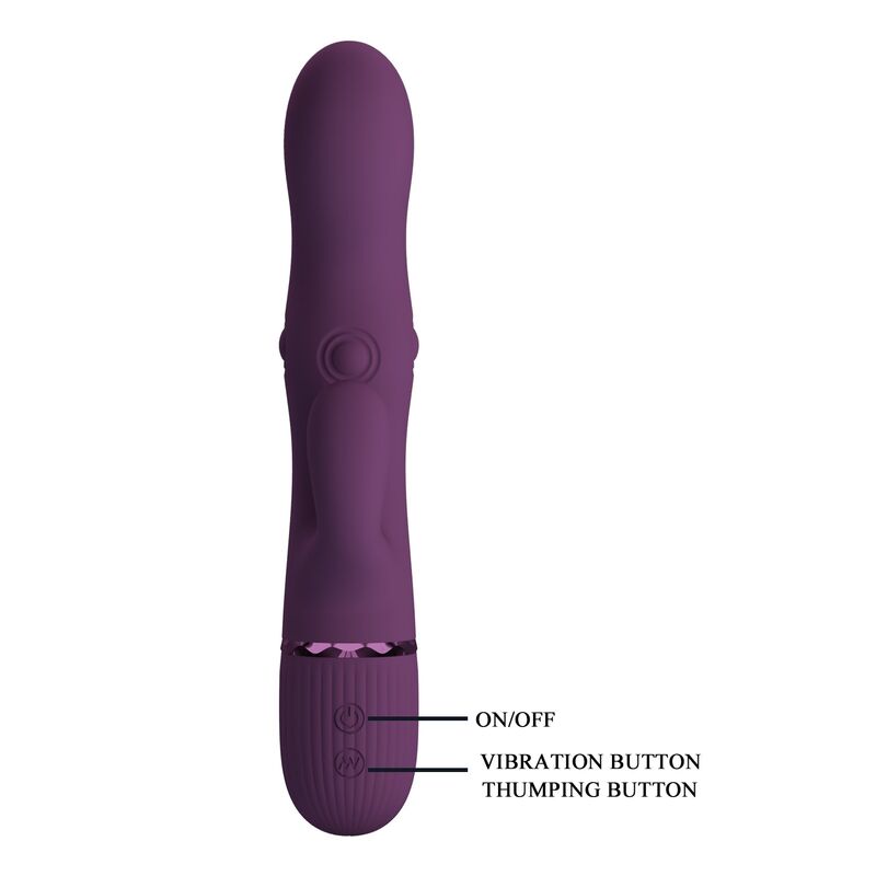 Pretty Love-Zach Vibrator Rabbit cu Mișcare de Împingere Mov 3 PRETTY LOVE - ZACH RECHARGEABLE THRUSTING RABBIT VIBRATOR 5+5 FUNCTIONS · Vibratoare (imaginea 3)