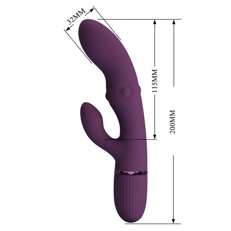 Pretty Love-Zach Vibrator Rabbit cu Mișcare de Împingere Mov 9 PRETTY LOVE - ZACH RECHARGEABLE THRUSTING RABBIT VIBRATOR 5+5 FUNCTIONS · Vibratoare (imaginea 9)