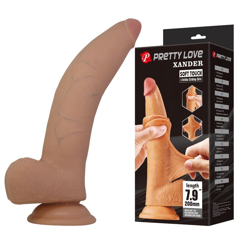 PRETTY LOVE - XANDER REALISTIC DILDO 20 CM Ø 5 CM NATURAL · Jucarii Anale