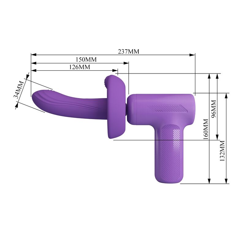 PRETTY LOVE - VITO THRUSTING MASSAGE GUN 5 MODES PURPLE · Vibratoare (imaginea 4)