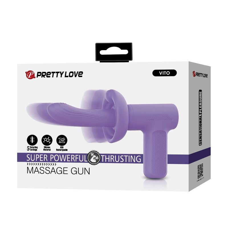 PRETTY LOVE - VITO THRUSTING MASSAGE GUN 5 MODES PURPLE · Vibratoare (imaginea 2)