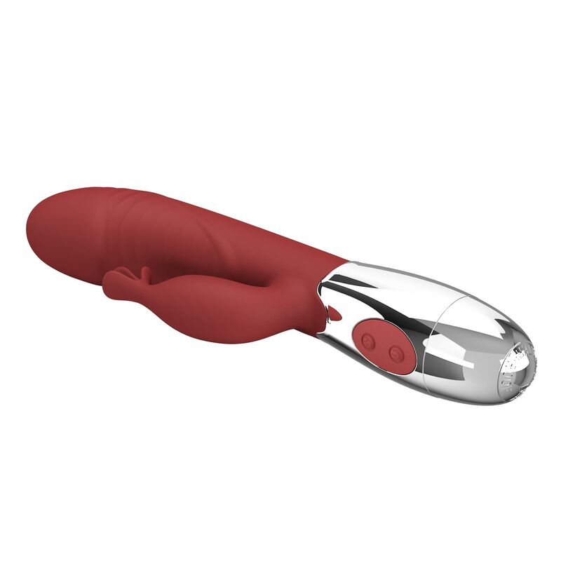 PRETTY LOVE - ROSEWOOD RABBIT VIBRATOR 30 FUNCTIONS USB RECHARGEABLE RED · Vibratoare (imaginea 2)