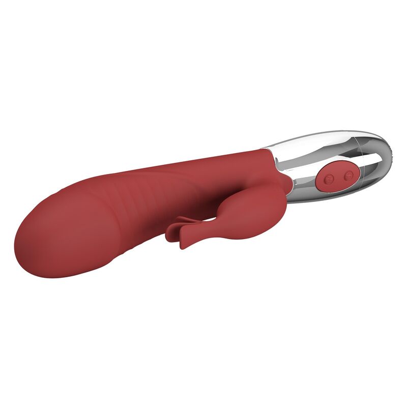 PRETTY LOVE - ROSEWOOD RABBIT VIBRATOR 30 FUNCTIONS USB RECHARGEABLE RED · Vibratoare (imaginea 8)