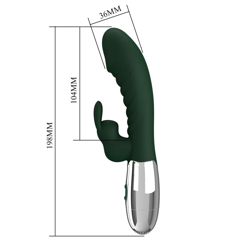 Pretty Love-Naughty Bunny Vibrator Rabbit 30 Funcții Verde 6 PRETTY LOVE - NAUGHTY BUNNY RABBIT VIBRATOR 30 FUNCTIONS USB RECHARGEABLE GREEN · Vibratoare (imaginea 6)