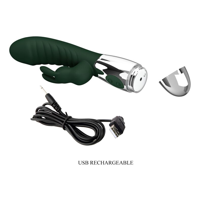 Pretty Love-Naughty Bunny Vibrator Rabbit 30 Funcții Verde 2 PRETTY LOVE - NAUGHTY BUNNY RABBIT VIBRATOR 30 FUNCTIONS USB RECHARGEABLE GREEN · Vibratoare (imaginea 2)
