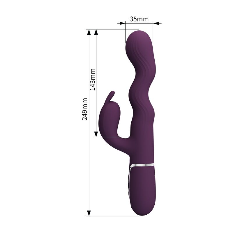 Pretty Love-Loursen Vibrator Rabbit cu Împingere Mov 2 PRETTY LOVE - LOURSEN RABBIT VIBRATOR WITH THRUSTING MOTION AND 7 VIBRATIONS USB RECHARGEABLE PURPLE · Vibratoare (imaginea 2)