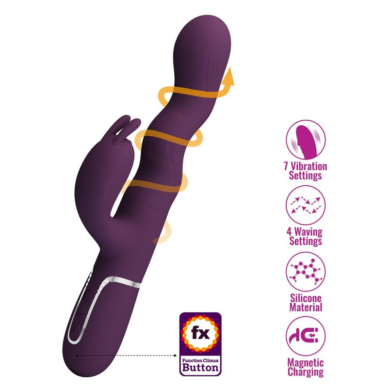 Pretty Love-Loursen Vibrator Rabbit cu Împingere Mov 5 PRETTY LOVE - LOURSEN RABBIT VIBRATOR WITH THRUSTING MOTION AND 7 VIBRATIONS USB RECHARGEABLE PURPLE · Vibratoare (imaginea 5)