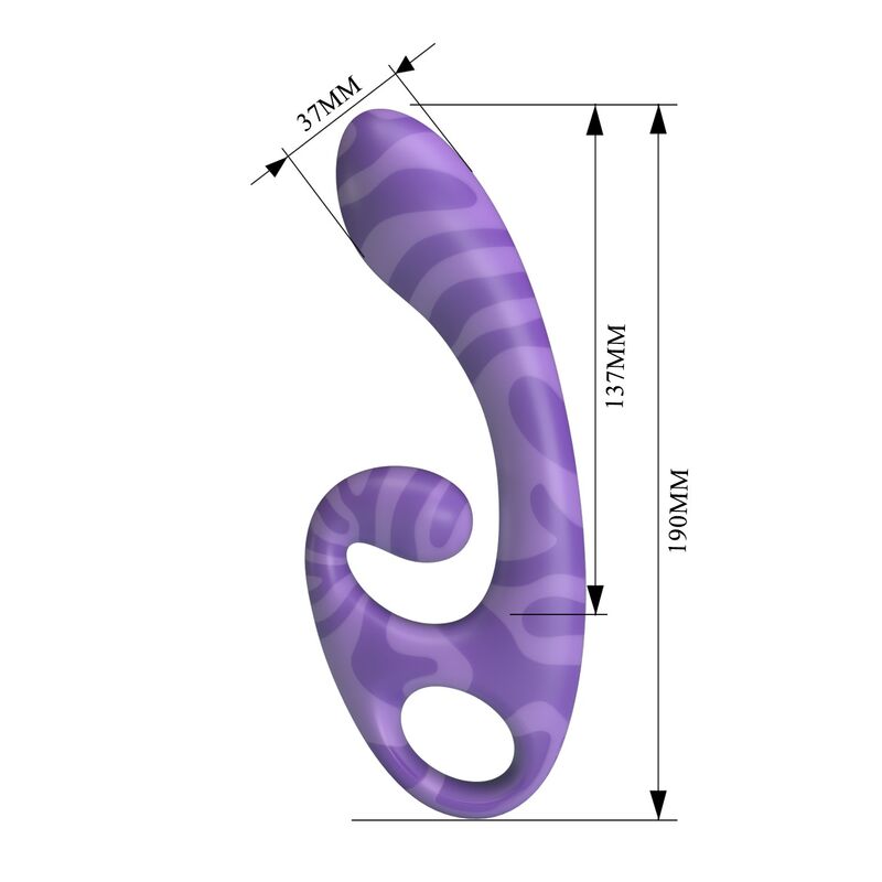 Pretty Love-Summer Vibrator Dublu cu Mâner 19 cm Mov 8 PRETTY LOVE - SUMMER DOUBLE-ENDED VIBRATOR WITH HANDLE 19 CM Ø 3.5 CM PURPLE · Vibratoare (imaginea 8)