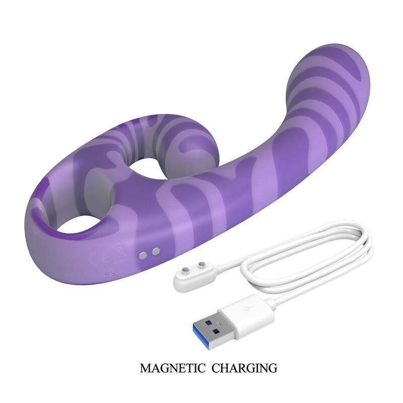 Pretty Love-Summer Vibrator Dublu cu Mâner 19 cm Mov 5 PRETTY LOVE - SUMMER DOUBLE-ENDED VIBRATOR WITH HANDLE 19 CM Ø 3.5 CM PURPLE · Vibratoare (imaginea 5)