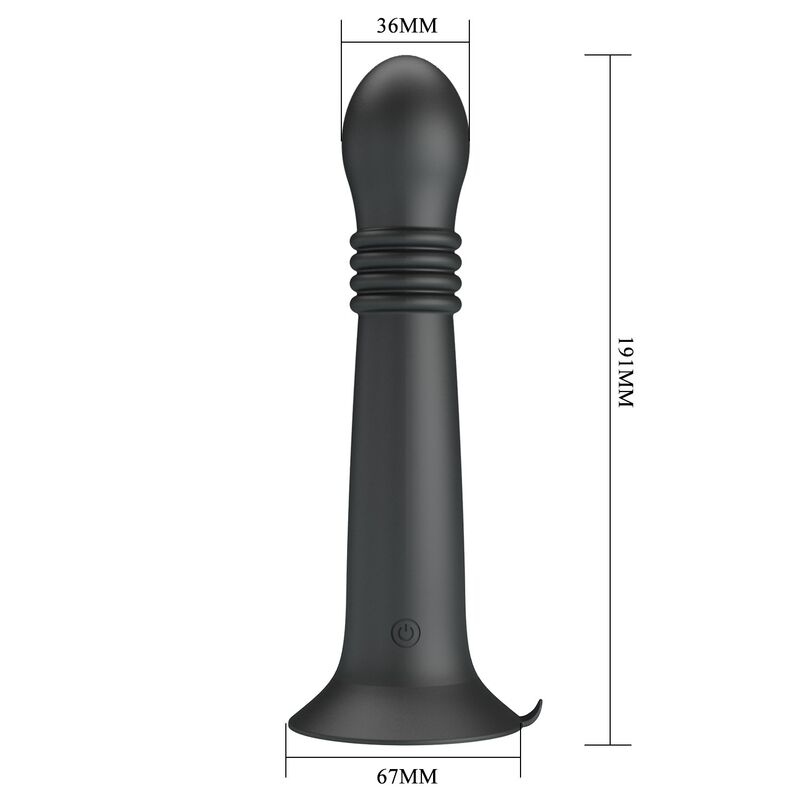 Pretty Love-Stella Masager cu Rotație și Împingere Negru 4 PRETTY LOVE - STELLA USB RECHARGEABLE ROTATING AND THRUSTING MASSAGER · Vibratoare (imaginea 4)