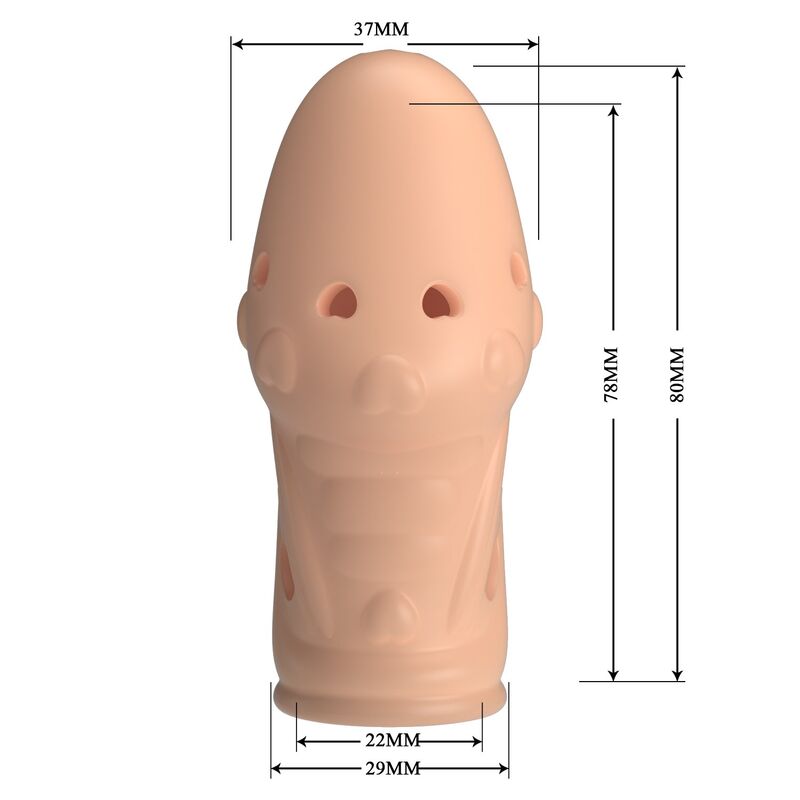 Pretty Love-Socker Manșon Texturat pentru Penis Natural 9 PRETTY LOVE - SOCKER TEXTURED PENIS SLEEVE NATURAL · Inele & Mansoane Penis (imaginea 9)