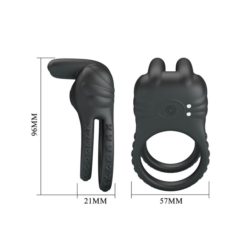 Pretty Love-Sini Inel Vibrator pentru Penis 10 Funcții Negru 7 PRETTY LOVE - SINI RECHARGEABLE VIBRATING COCK RING 10 FUNCTIONS BLACK · Inele & Mansoane Penis (imaginea 7)