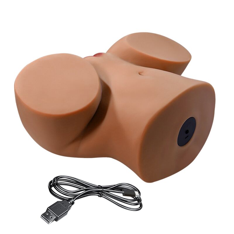 Crazy Bull-Tors Feminin Realist Masturbator cu Vibrații 5 CRAZY BULL - REALISTIC FEMALE TORSO MASTURBATOR DUAL ENTRY WITH VIBRATION AND SUCTION NATURAL COLOR · Masturbatoare (imaginea 5)