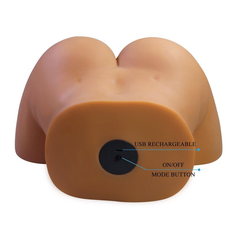 Crazy Bull-Tors Feminin Realist Masturbator cu Vibrații 4 CRAZY BULL - REALISTIC FEMALE TORSO MASTURBATOR DUAL ENTRY WITH VIBRATION AND SUCTION NATURAL COLOR · Masturbatoare (imaginea 4)