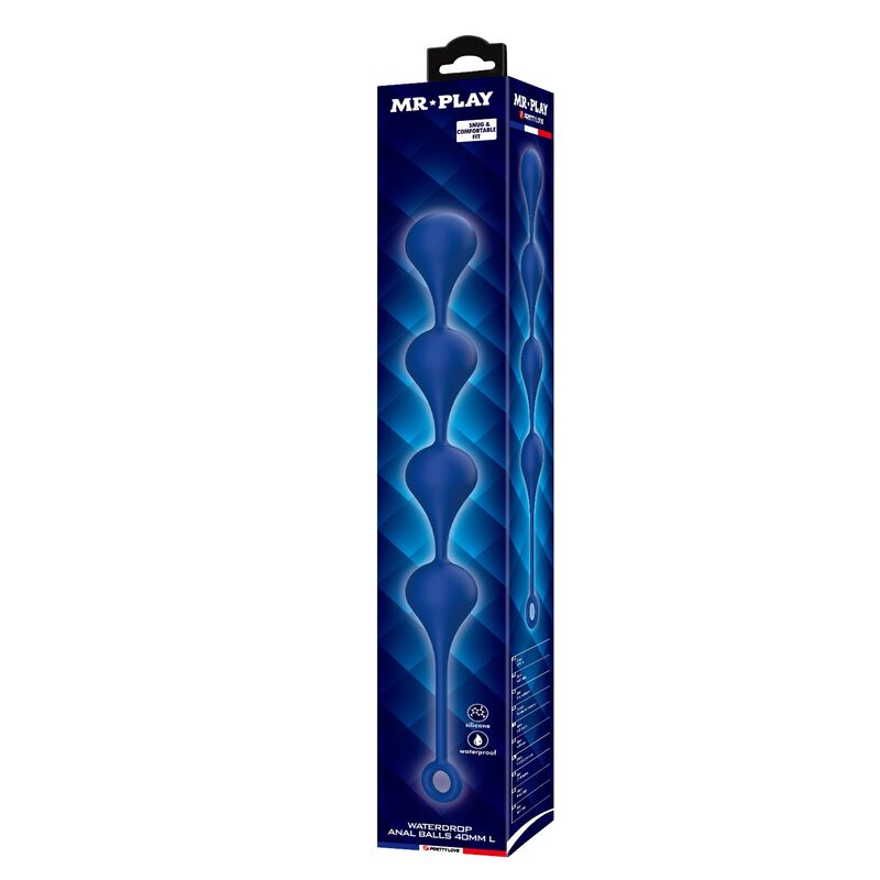 MR PLAY - BLUE SILICONE ANAL BEADS SIZE L 42.6 CM · Jucarii Anale (imaginea 6)
