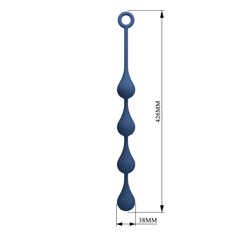 MR PLAY - BLUE SILICONE ANAL BEADS SIZE L 42.6 CM · Jucarii Anale (imaginea 3)