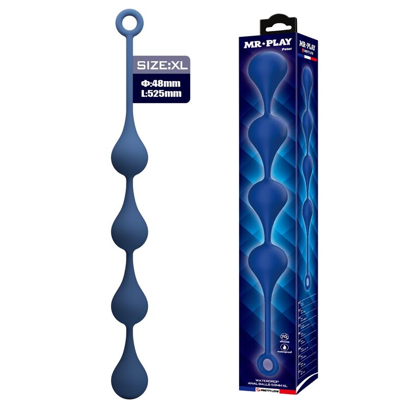 Mr Play-Bile Anale din Silicon Albastru Mărimea XL 52,5 cm 18 Mr Play-Bile Anale din Silicon Albastru Mărimea XL 52,5 cm