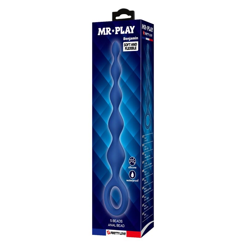 Mr Play-Bile Anale cu Dop Anal din Silicon Albastru 20,4 cm 4 MR PLAY - BLUE SILICONE ANAL BEADS & ANAL PLUG 20.4 CM · Jucarii Anale (imaginea 4)