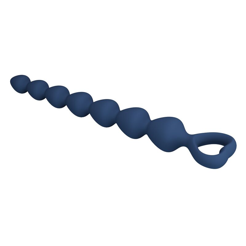 MR PLAY - BLUE SILICONE ANAL BEADS & ANAL PLUG 26.7 CM · Jucarii Anale (imaginea 2)