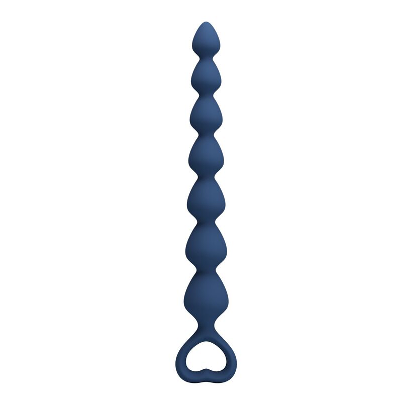 MR PLAY - BLUE SILICONE ANAL BEADS & ANAL PLUG 26.7 CM · Jucarii Anale (imaginea 9)