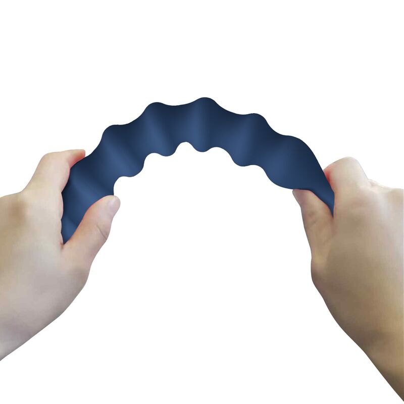 MR PLAY - BLUE SILICONE ANAL BEADS & ANAL PLUG -Ø- 3,4 CM - 28.5 CM · Jucarii Anale (imaginea 3)