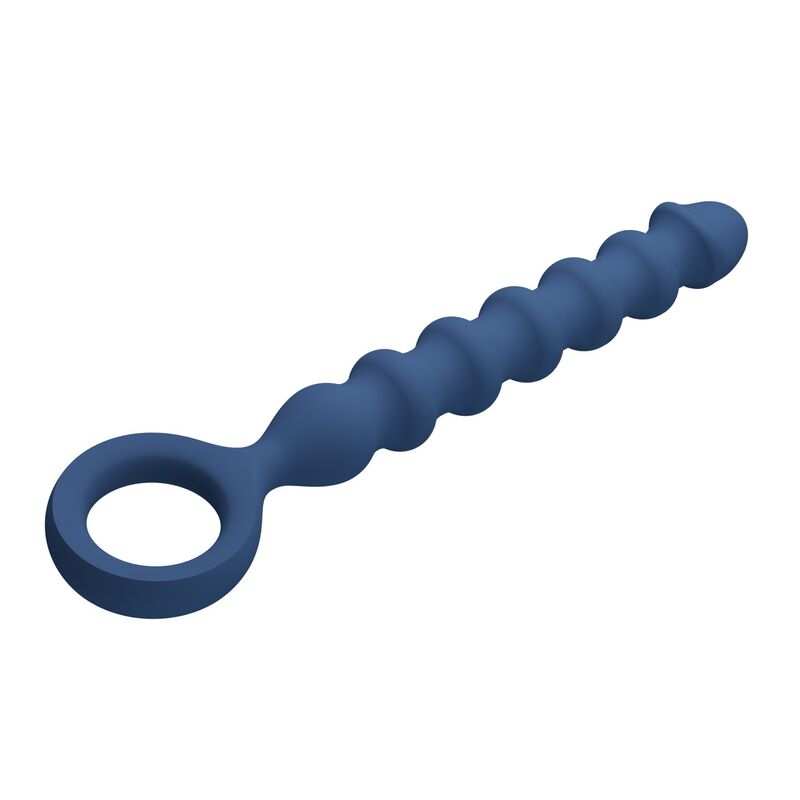 MR PLAY - BLUE SILICONE ANAL BEADS & ANAL PLUG -Ø- 3,4 CM - 28.5 CM · Jucarii Anale (imaginea 9)