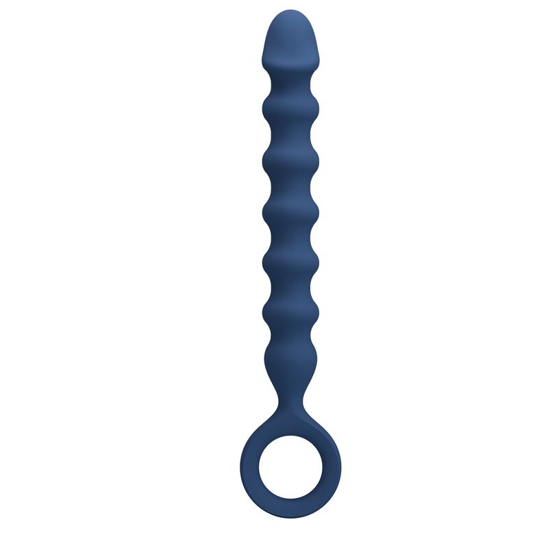 MR PLAY - BLUE SILICONE ANAL BEADS & ANAL PLUG -Ø- 3,4 CM - 28.5 CM · Jucarii Anale (imaginea 5)