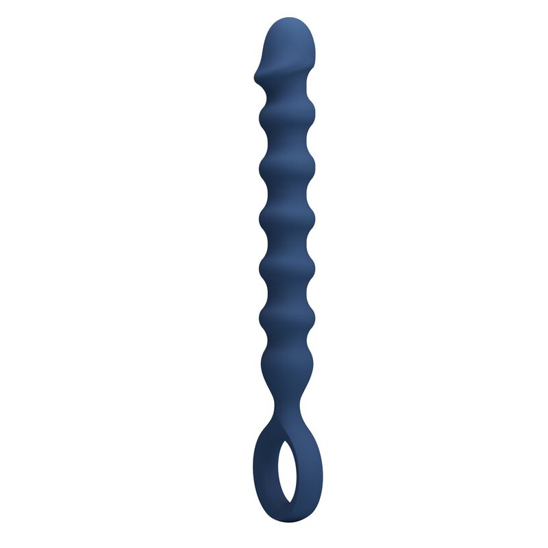MR PLAY - BLUE SILICONE ANAL BEADS & ANAL PLUG -Ø- 3,4 CM - 28.5 CM · Jucarii Anale (imaginea 6)