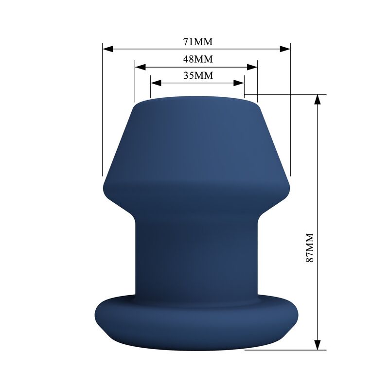 MR PLAY - JACK BLUE SILICONE HOLLOW ANAL PLUG SIZE M · Jucarii Anale (imaginea 5)