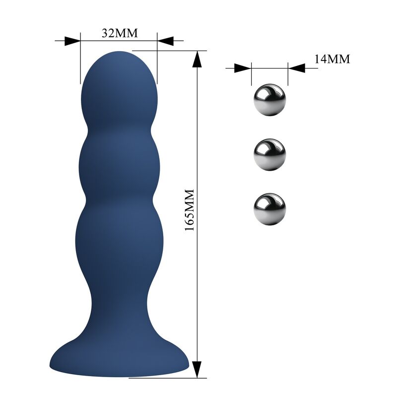 Mr Play-Dop Anal cu Bile Metalice și Ventuză Albastru 6 MR PLAY - ANAL PLUG WITH METAL BALLS AND SUCTION CUP BLUE · Jucarii Anale (imaginea 6)