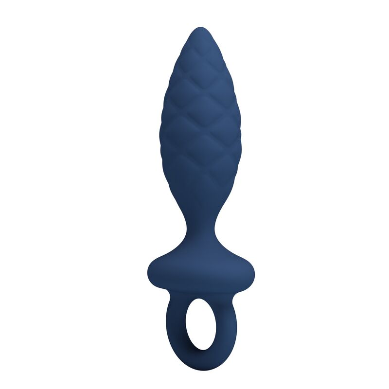 MR PLAY - TEXTURED ANAL PLUG WITH RING BLUE L · Jucarii Anale (imaginea 5)